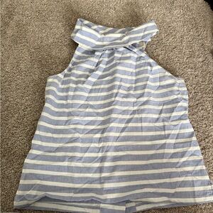 Sail to sable Striped Blue and White Top